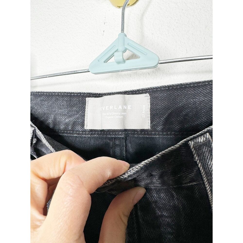 Everlane The 90s Cheeky Jean Button Fly Straight Leg Washed Black 27 Ankle - Picture 7 of 9